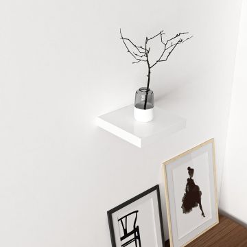 Mensola da Muro 'Bredebro' Piano Rettangolare 23 cm  - Bianco [en.casa]