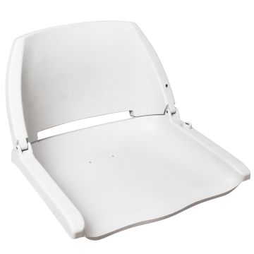 [pro.tec] Sedile barca / Sedile timone - ribaltabile e imbottito [bianco] similpelle