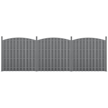 [neu.holz] Steccato per Giardino Staccionata Recinzione Pannello ad Arco WPC Legno Composito