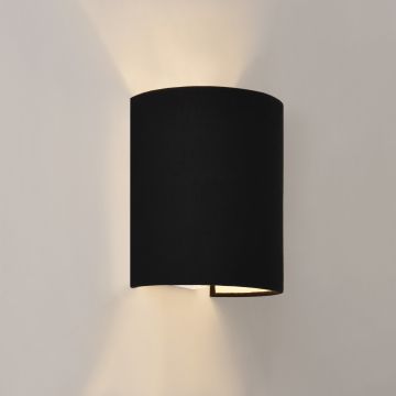 [lux.pro] Lampada da Parete con Paralume a Forma Semicilindrica in Tessuto, 1x E27 60W Lampada da Muro per Ingresso/Corridoio - Vari Colori