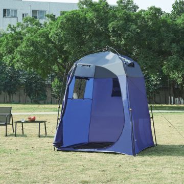 Tenda da Doccia Ayas per Campeggio - Blu / Grigio pro.tec