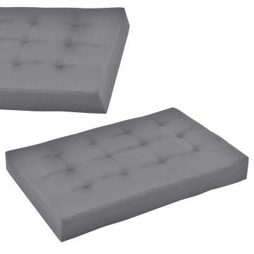 [en.casa] 1x Cuscino sedile per divano paletta euro [grigio chiaro] cuscini paletta per detro e fuori