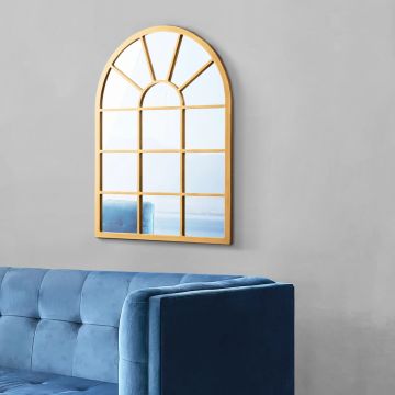 Specchio da Parete Villalago Forma Arcuata 80 x 60 cm - Vari Colori [en.casa]