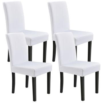 [neu.haus] Fodera per sedie in un set di 4 articoli - Bianco - Elastico per sedie in varie misure