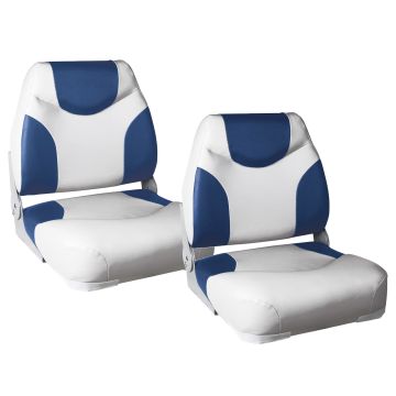 [pro.tec] 2x Sedile barca 'Exclusive - Line' (colore eleggibile) - di similpelle impermeabile / sedile timone / impermeabile / imbottito / sedile pescatore / persistente ad UV