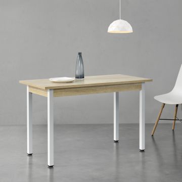 Tavolo da Pranzo Rettangolare con Gambe in Acciaio 120 x 60 cm Tavolo da Cucina fino a 4 Posti in Design Moderno - Vari Colori