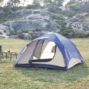 Tenda da Campeggio Bergeijk per 2-3 Persone 213 x 213 x 130 cm Blu pro.tec