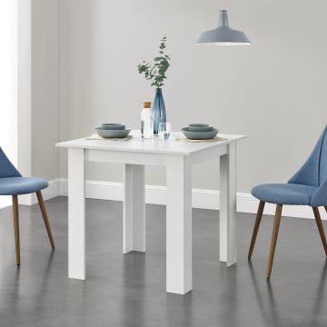 Tavolo da Pranzo con Piano Quadrato e Gambe a Forma di L 80 x 80 x 76cm Tavolo da Cucina in Design Moderno - Vari Colori