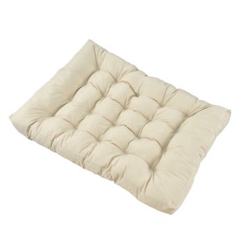 [en.casa] 1x Cuscino sedile per divano paletta euro  [crema] cuscini per palette supporto In/Outdoor mobili imbottiti