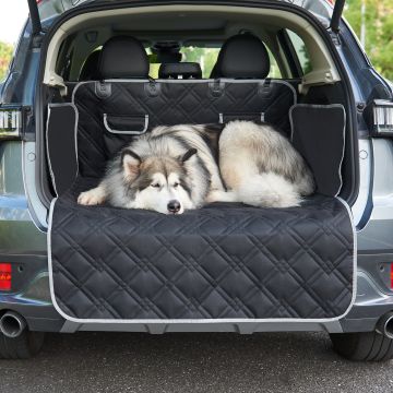 Coprisedile Auto per Cani 'Wolverhampton' Copertura Universale con 2 Tasche - Nero [en.casa]